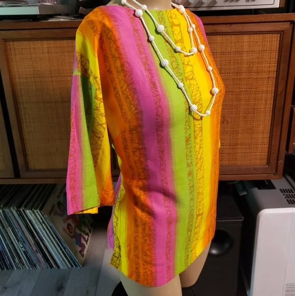 Vintage 1930s-1940s Zipup Blouse Sz Small - Picture 3 of 4